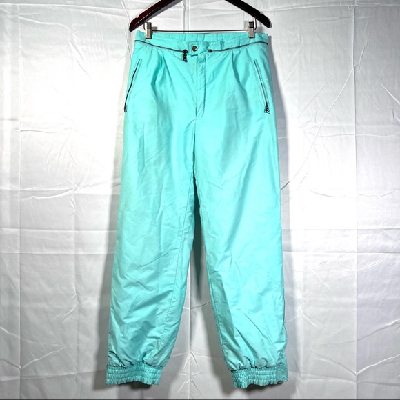 Vintage Bogner Insulated Light Blue Ski Pants-Well Worn - Picture 1 of 14